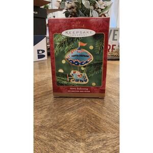 Hallmark Keepsake Ornament 2000 Merry Ballooning Pressed Tin Ornament - MINT
